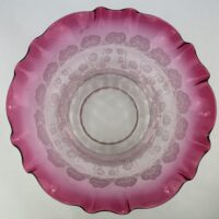 Cranberry Red Glass Art Nouveau Oil Lamp Shade