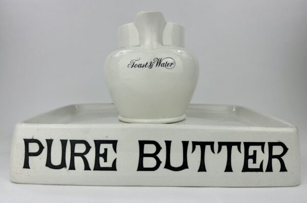 Antique Ironstone Pure Butter Grocers Slab