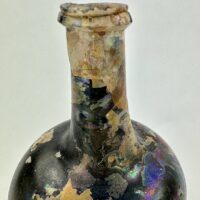 Antique River Washed Mallet Wine Bottle