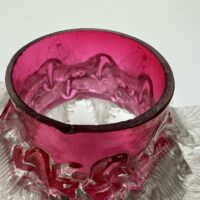 Antique Glass Fairy Lamp Petals Pair