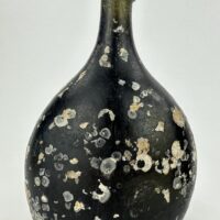 Antique Glass Bladder Bottle River Found