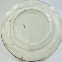 Antique Creamware Pottery Plate Jesus INRI