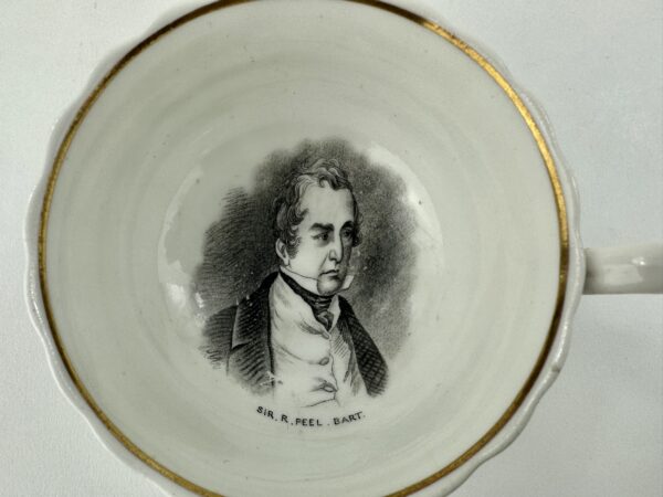 Antique Pottery Robert Peel Teacup Saucer