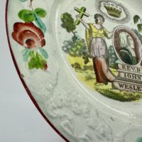 Creamware Pottery Reverend John Wesley Plate