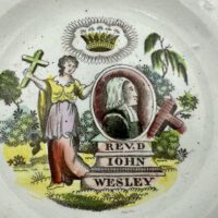 Creamware Pottery Reverend John Wesley Plate