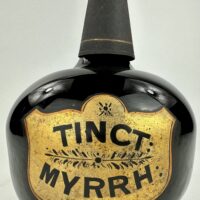 Antique Black Glass Apothecary Carboy