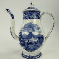 Very Rare Blue & White Pottery Bubby Pot