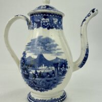 Very Rare Blue & White Pottery Bubby Pot