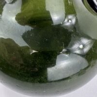Antique Emerald Green Glass Sealed Onion Wine Bottle