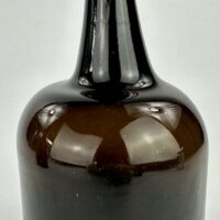 English Glass Mallet Bottle Uttoxeter c1740,s