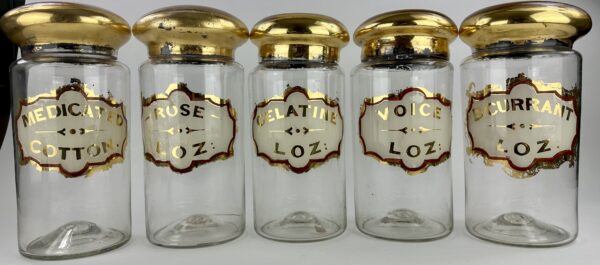 Antique Glass Apothecary Drug Jars Beck Whitchurch