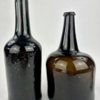 English Glass Mallet Bottle Uttoxeter c1740,s