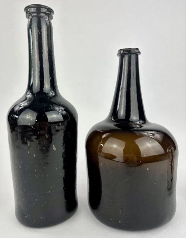 English Glass Mallet Bottle Uttoxeter c1740,s