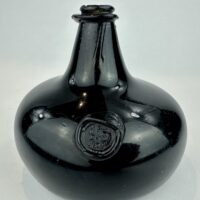 Black Glass Sealed Onion Bottle 1702
