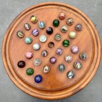 Antique Solitaire Board Superior German Marbles