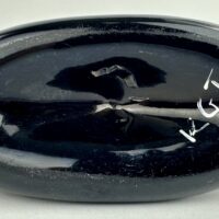 German Black Glass Boot Bottle C1750