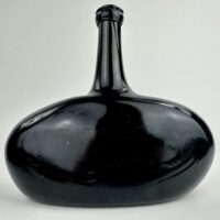 German Black Glass Boot Bottle C1750