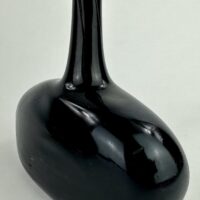 German Black Glass Boot Bottle C1750