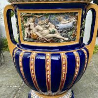 Antique Minton Majolica Pottery Planter Vase