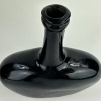 German Black Glass Boot Bottle C1750