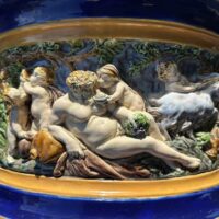 Antique Minton Majolica Pottery Planter Vase