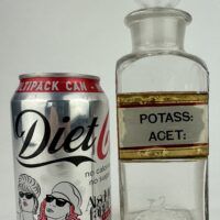 Square LUG Apothecary Chemist Bottle York Glass Co