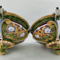 Minton Majolica Pottery Hanging Planters