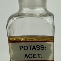 Square LUG Apothecary Chemist Bottle York Glass Co