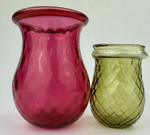 Rare Large Cranberry Red Glass Pontil Fairy Lamp