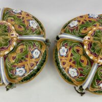 Minton Majolica Pottery Hanging Planters