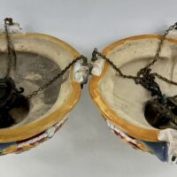 Minton Majolica Pottery Hanging Planters