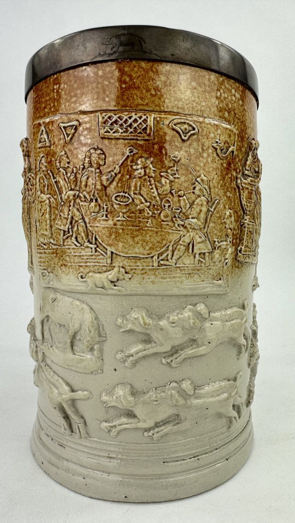 Mortlake Salt Glaze Stoneware Large Ale Beer Tankard 1793