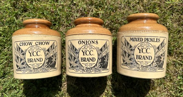 Youngs Stoneware Preserve Jars