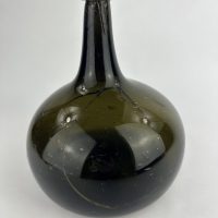 Antique Glass Damaged Magnum Onion Wine Bottle