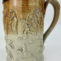 Mortlake Salt Glaze Stoneware Large Ale Beer Tankard 1793