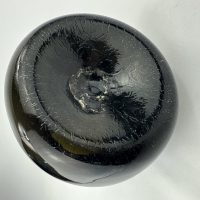 Rare Gorge Handled Black Glass Jug C1720