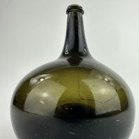 Antique Glass Damaged Magnum Onion Wine Bottle
