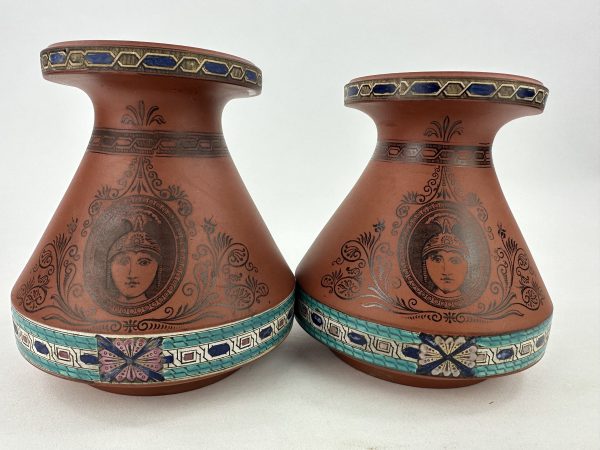 Terracotta Prattware Hyacinth Bulb Vases