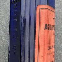 Blue Glass Poison Bottle Acid Hydrocyanic