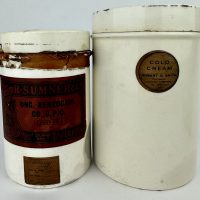 Whiteware Pottery Apothecary Jars Sumner Liverpool