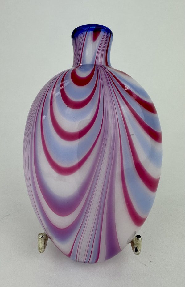 Antique Nailsea Glass Pocket Flask