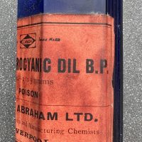 Blue Glass Poison Bottle Acid Hydrocyanic