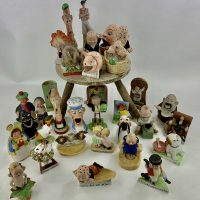 Shafer & Vater Porcelain Match Holder Pig