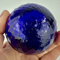 Antique Cobalt Blue Glass Target Ball Perth