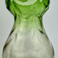 Green Hyacinth Glass Bulb Vase Pontil