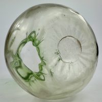 Green Hyacinth Glass Bulb Vase Pontil