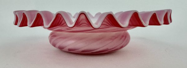 Pink Satin Glass Air trap Fairy Lamp Base