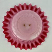 Pink Satin Glass Air trap Fairy Lamp Base