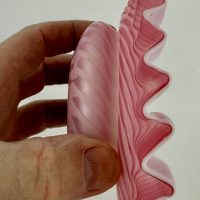Pink Satin Glass Air trap Fairy Lamp Base