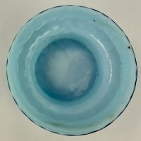 Blue Herringbone Design Glass Fairy Lamp Base
